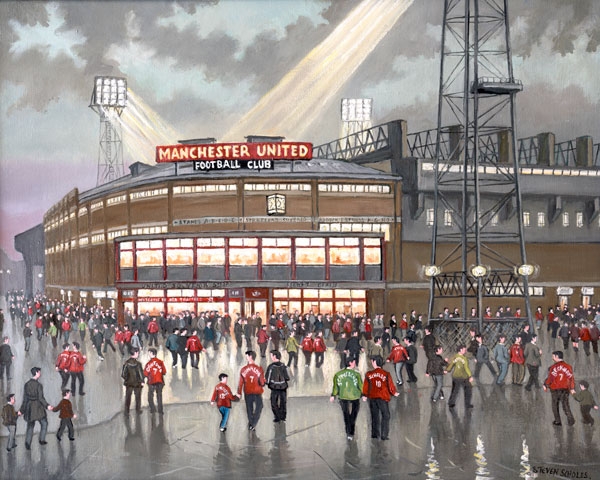 Manchester United Old Trafford 90's ORIGINAL CANVAS 