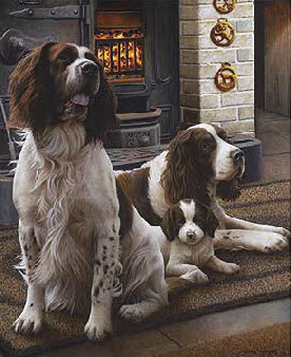 Nigel Hemming OFF ROADERS Springer Spaniels Art Canine Ltd Edition  #1