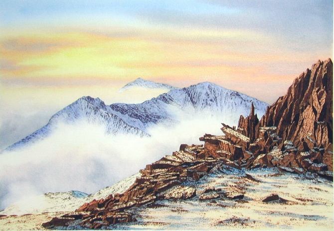 Winter Evening Castell y Gwynt