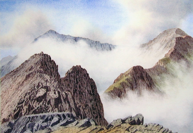 Autumn Mist,Crib Goch