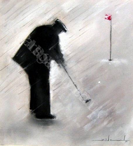 Determined Golfer